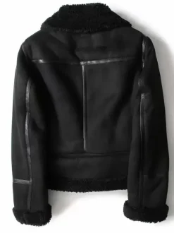 Veste Femme à Col Revers avec Manches Longues à Zip Bicolores