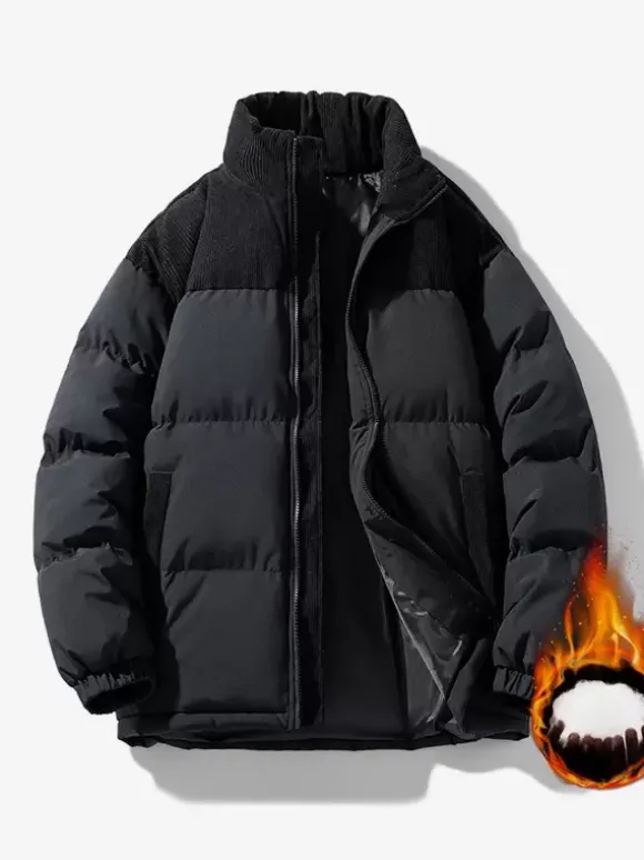 Veste Matelassée Pour Hommes Manteaux Chic Noir Vert Cool Chaud Hiver