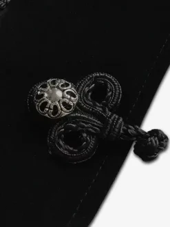 Veste Noir Vintage En Jacquard À Manches Longues Médiéval Gothique Homme