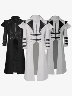 Veste Vintage Rétro Manches Longues Médiéval Soirée Manteau Gothique