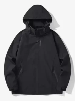 Veste à capuche décontracté homme zippée en polyester Smart