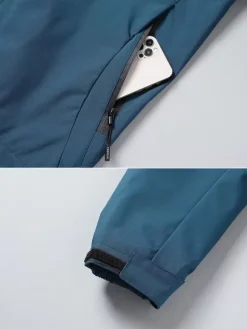 Veste à capuche décontracté homme zippée en polyester Smart