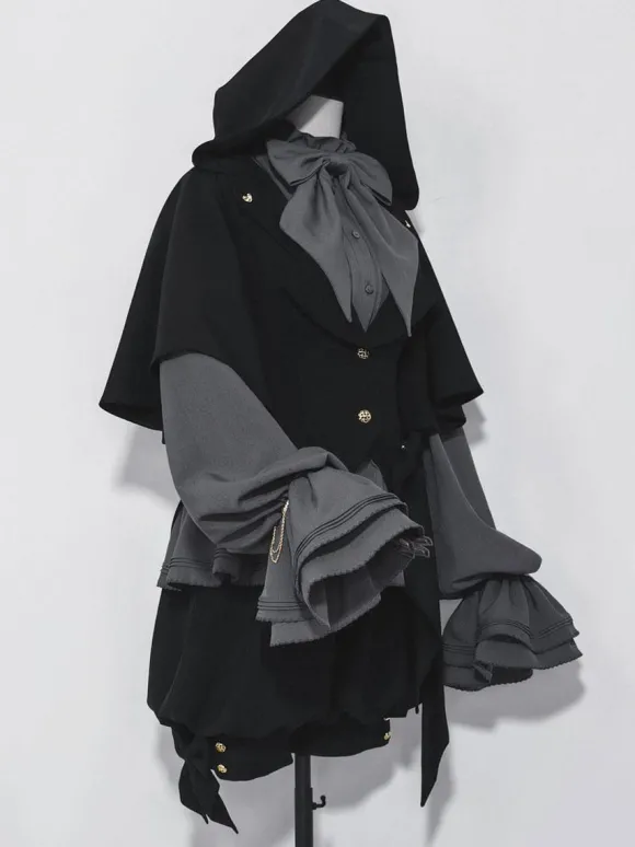 Veste à capuche oreilles lapin gothique Lolita rétro