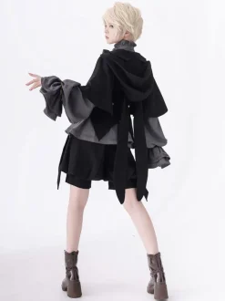 Veste à capuche oreilles lapin gothique Lolita rétro
