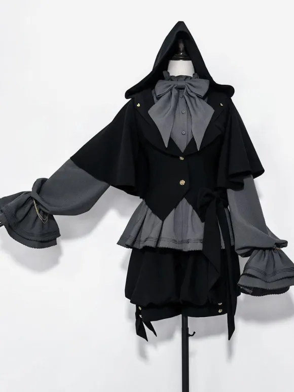 Veste à capuche oreilles lapin gothique Lolita rétro
