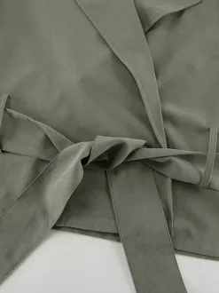 Veste coupe-vent courte à taille nouée pour femme 2026