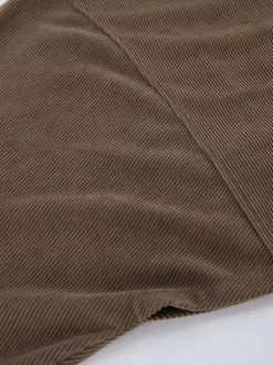 Veste courte en velours côtelé marron pour femme - Haut utilitaire oversize - Style streetwear Maillard tenues décontractées du quotidien 2026