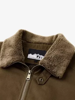 Veste en coton pour homme avec doublure polaire en agneau coupe ample grande taille chaude décontractée style rétro.