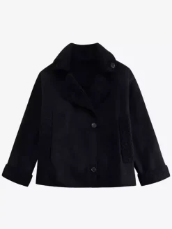 Veste en similicuir aux tons Maillard Revers en fausse peau de mouton Vêtements d'extérieur de printemps surdimensionnés pour femmes 2026