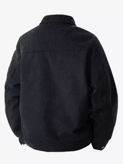 7. Veste en velours côtelé pour homme manches longues poches poitrine à rabat et poches latérales coupe-vent et durable style rétro