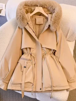 Veste Femme Fausse Fourrure Polyester