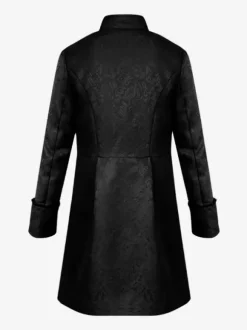 Veste Homme Blanche Style Vintage à Col Mao Veste Noble à Broderies de Boutons pour Costume de Carnaval