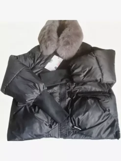 Veste matelassée en coton avec col en fausse fourrure manteau d'hiver chaud pour femme 2026