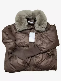 Veste matelassée en coton avec col en fausse fourrure manteau d'hiver chaud pour femme 2026