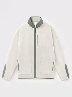 Veste Polaire Col Montant Homme Manteau Chaud D'hiver Imprimé Losanges