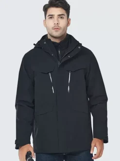 Vestes Homme Manteaux Veste Homme Vestes Homme Chic Color Block Noir Marine Foncé Cool