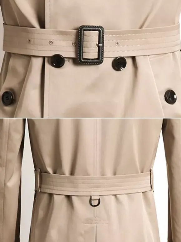 Vestes Hommes Manteaux Col Rabattu Confortable Bleu Foncé Double Boutonnage