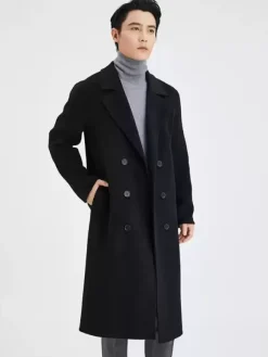 Vestes Hommes Manteaux Col Rabattu À Revers Confortable Gris Chesterfield Chic