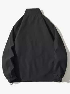 Vestes Hommes Manteaux Sport Décontracté Chic Noir Oversize Col Montant