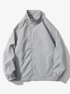 Vestes Hommes Manteaux Sport Décontracté Chic Noir Oversize Col Montant