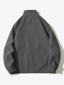 Vestes Hommes Manteaux Sport Décontracté Chic Noir Oversize Col Montant