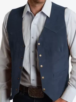 Vestes Pour Hommes Décontracté Gris Vert Moderne Bouton Poches