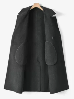 Vestes Pour Hommes Manteaux Col Rabattu À Revers Chic Gris Foncé Chesterfield