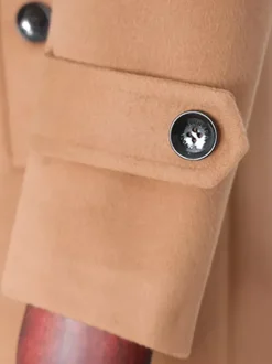 Vestes Pour Hommes Manteaux Long Croisé Col Rabattu Décontracté Camel Élégant