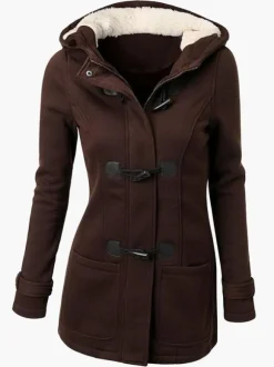 Vestes d'hiver pour femmes à capuche manteau gris vêtements d'extérieur