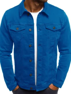 Vestes et manteaux pour hommes Veste pour homme Vestes de Hommes Chic Black Royal Blue Fashionable