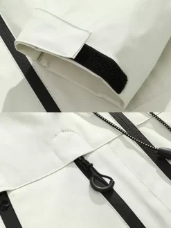 Vestes Manteaux hommes Décontracté Sport à Capuche Noir Écru Blanc Incroyable