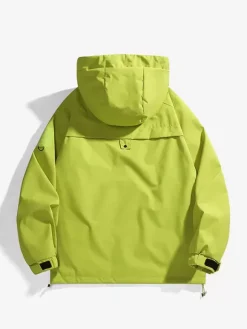Vestes Manteaux Veste Hommes Vestes Chic Noir À Capuche Imperméable