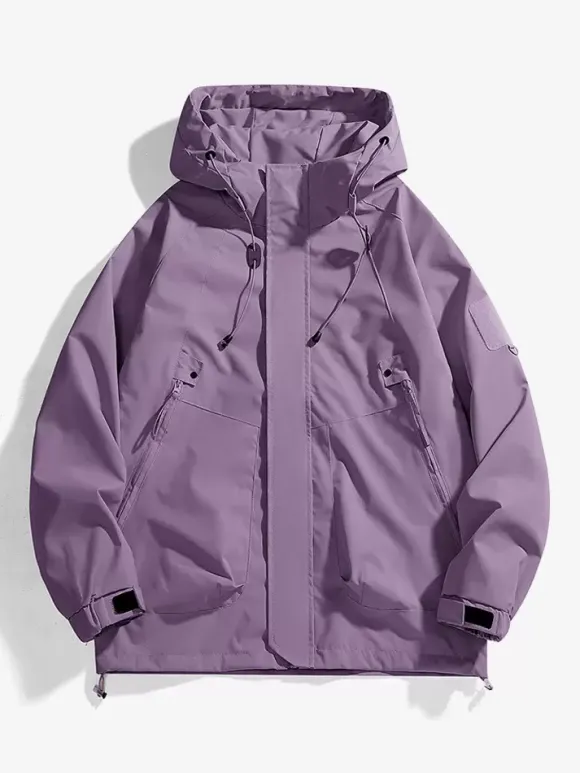 Vestes Manteaux Veste Hommes Vestes Chic Noir À Capuche Imperméable