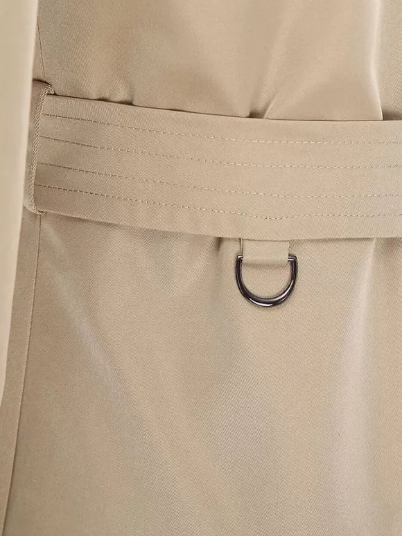 Vestes Pour Hommes Manteaux Croisé Col Rabattu Décontracté Abricot Clair Chic