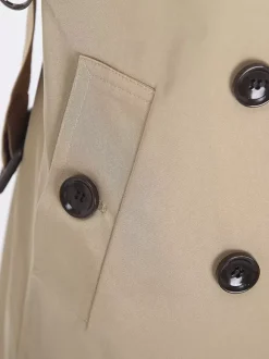 Vestes Pour Hommes Manteaux Croisé Col Rabattu Décontracté Abricot Clair Chic