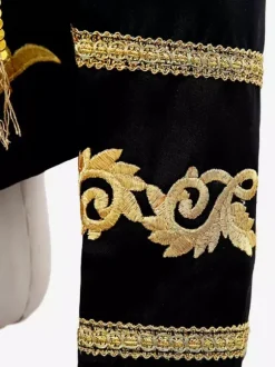 Veste Vintage Médiévale Noire Rétro À Franges Paillettes Costumes Vintage Hommes