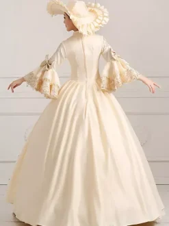 Victoria Robe médiévale Costume Rococo Marie Antoinette Vintage Robe Champagne Opéra rétro femmes Déguisements Halloween