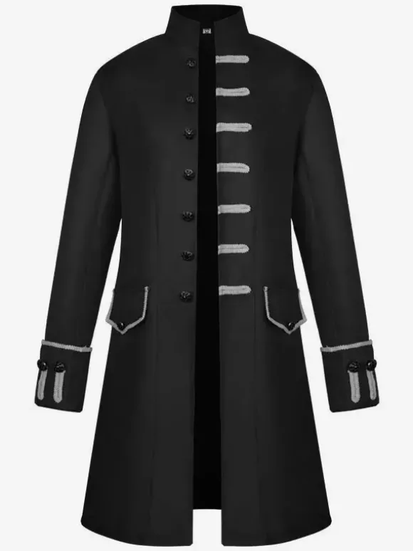 Vintage Médiévale Hommes Col Montant Veste Déguisements Halloween Costume Uniforme
