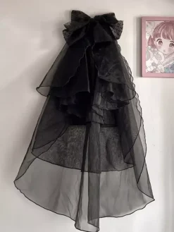 Voile blanc Lolita pour tea party et mariage accessoires Lolita
