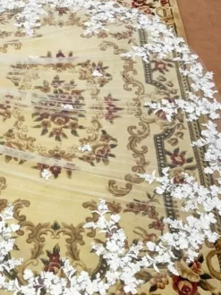 Voile cascade de mariée voile à traîne blanche