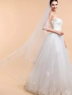 Voile de maigre de valse 1 couche en tulle de 3 mètre long