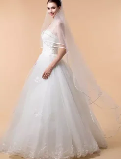 Voile de maigre de valse 1 couche en tulle de 3 mètre long