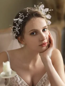 Voile de mariage fleur en tulle