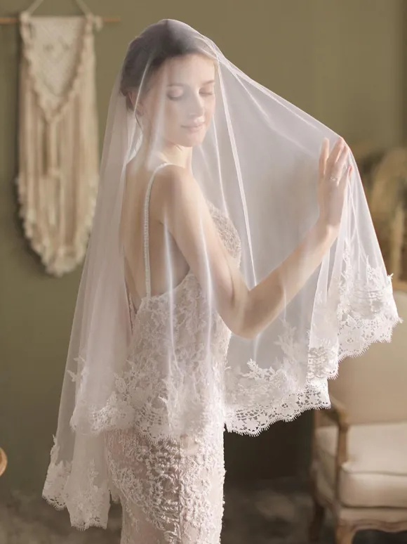 Voile de mariée ivoire
