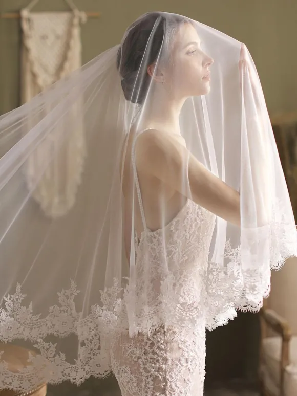 Voile de mariée ivoire