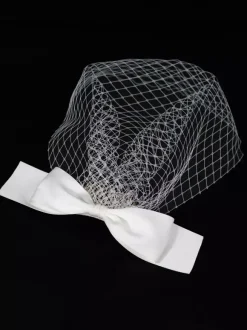 Voiles de mariage N艙uds Voile de mariée en filet à un niveau