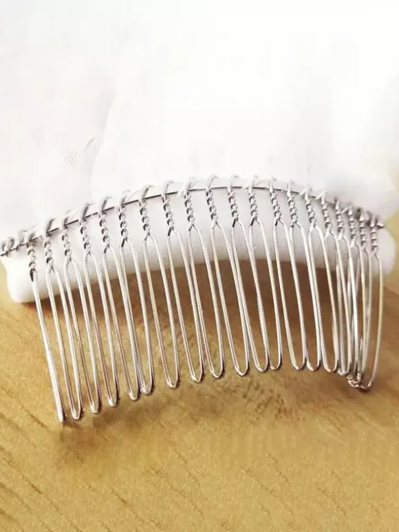 Voiles de mariée à deux niveaux en dentelle et tulle bord en dentelle appliquée effet cascade