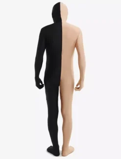 Vêtement de zentai beau combinaison enveloppé unisexe en lycra spandex effet multicolore patchwork Déguisements Halloween