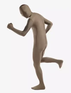 Vêtement de zentai olive unicolore enveloppé Déguisements Halloween