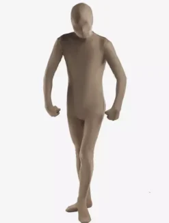 Vêtement de zentai olive unicolore enveloppé Déguisements Halloween
